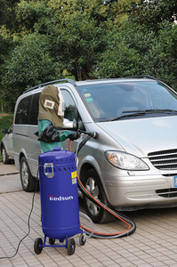 Nettoyeur haute pression portable électrique à séparation abrasive, directement de l'usine, capacité de 28 gallons, aide au sablage sans poussière, acier - Product Image 5