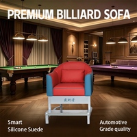 Fauteuil de billard Q1 à tube carré unique, directement de l'usine, en cuir silicone imperméable, pour usage commercial, idéal pour les nouveaux salles de billard