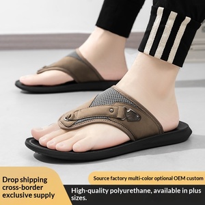 Tongs décontractées d'été pour hommes, grandes tailles 38-<span class=keywords><strong>48</strong></span>, à bout ouvert, respirantes, imperméables et antidérapantes - Product Image 2