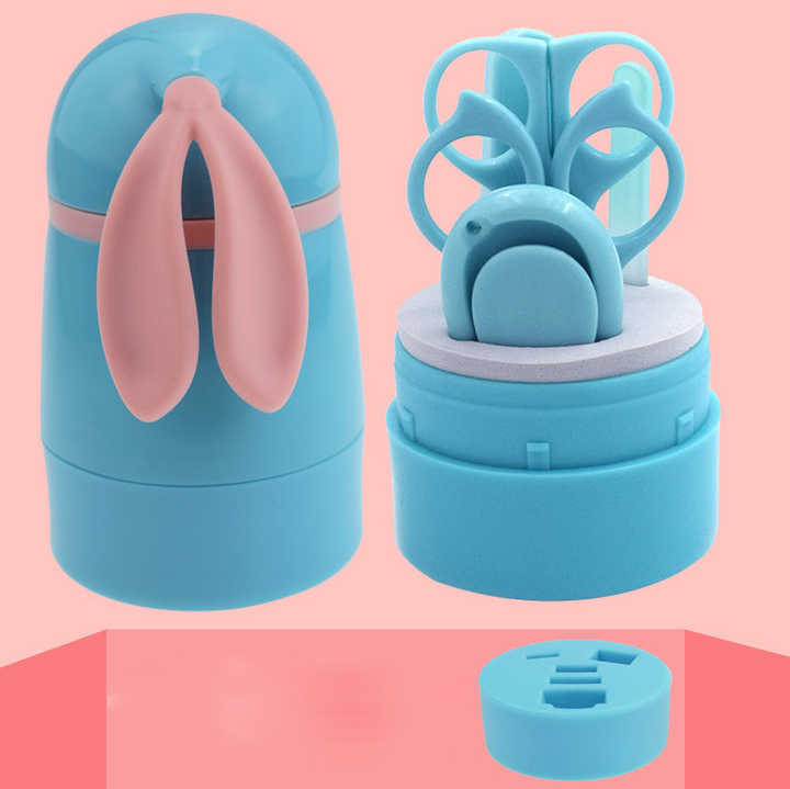 Online Hot Cartoon Rabbit 5pcs Kids Nail Clipper Pedicure Kit Perfect Manicure Set Stainless Steel Material