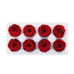 Floral arrangements White roses wedding table decorations forever rose preserved rose flower head box for decoration