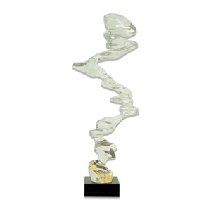 Transparent <b>Stone</b> Sculpture Modern Indoor Artwork Tabletop Decor For Hotel Lobby Space Synthetic Resins Material - Product Image 5
