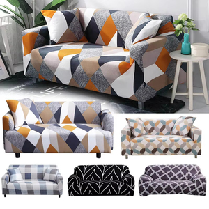 Tùy Chỉnh Màu Sắc Cổ Điển Đồng Bằng Nhuộm Hình Học Polyester Modular Phổ Đàn Hồi Sofa Slipcover Thiết Lập - Product Image 1