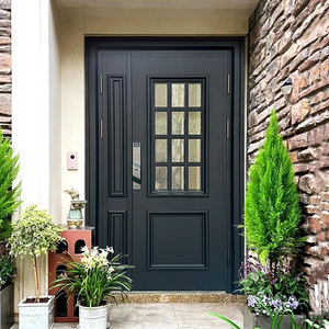 Portail de villa haut de gamme en aluminium moulé sur mesure, design embossé antivol, compatible avec la serrure intelligente, porte d'entrée premium - Product Image 6