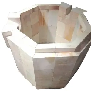 Height Electro Melted AZS Refractory Block For End Fired Glass Melting Furnace