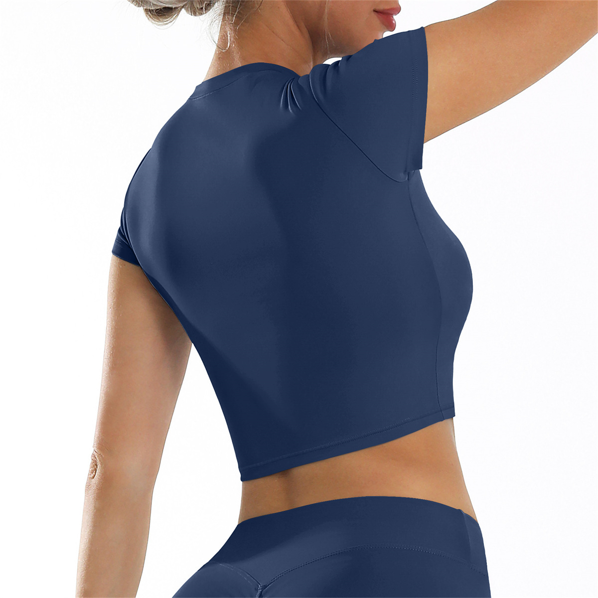 Ladies Solid Color Shockproof Padded Sports Crop Top Workout Fitness Yoga Bra Top