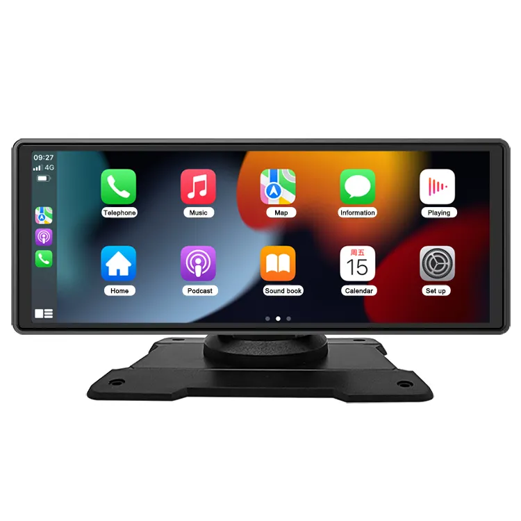 wireless carplay screen 9.3inch portable apple wireless carplay car navigation display car video radio player