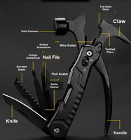 Marteau de sauvetage multifonctionnel compact et portable, outil multifonctionnel pour le camping en plein air, équipement de survie, cadeaux pour hommes
