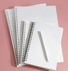 Regalos de fotos promocional, cuaderno en espiral de sublimación A4 A5, color blanco