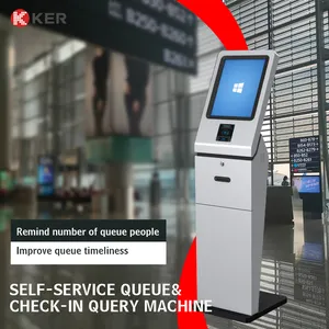 17 Inches Self Service Kiosk Touch Screen Multifunction Self Service Kiosk With Thermal Ticket Printer Kiosk Windows 10