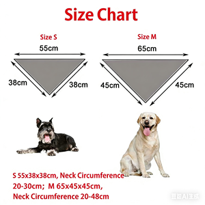 Handuk Anjing Segitiga Berkualitas Baik Harga Murah Dua Lapis Logo Kustom Aksesoris Anjing Bib Handuk - Product Image 4