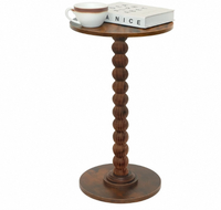 Table basse et table d'appoint en bois massif moderne, gain de place, meubles de salon avec un design durable