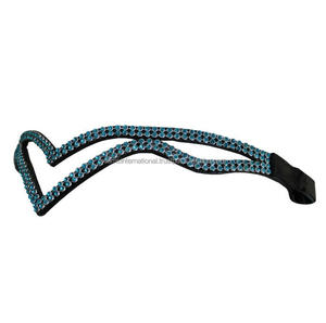 Correa de cuero de caballo de alta calidad con cristal ostentoso, banda decorativa con forma de V de diseñador, elegante para cejas - Product Image 1