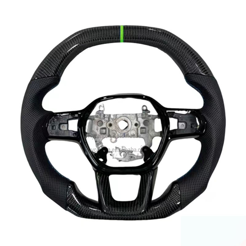 Green alignment mark+carbon fiber+perforated leather