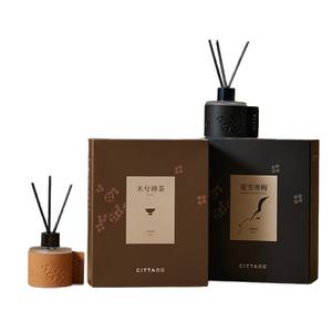 Флоресценция, оптовая продажа, модные стеклянные бутылки из ротанга для ароматерапии, эфирные масла с 3D-печатью, автомобильный диффузор из кожи и тростника - Product Image 4