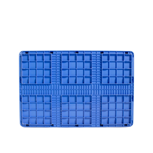 Caisse de <span class=keywords><strong>transport</strong></span> pliable en PP bleue avec couvercle 600*400*360mm, boîte en plastique pliable avec conteneur solide 600*400 - Product Image 2