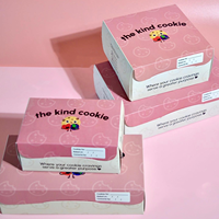 Boîte à pâtisserie pliable en carton pour biscuits et pâtisseries, avec logo personnalisé sur mesure pour biscuits sucrés.