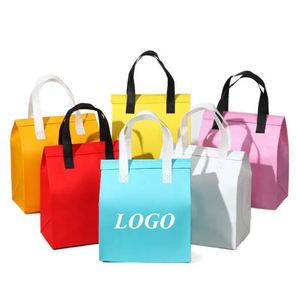 Custom Disposable Cooler Bag Food Delivery Thermal Insulated Bag Small Takeaway Cold & Hot Drinks Coffee Non Woven Aluminum Foil - Product Image 6