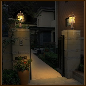 Lampes solaires de jardin extérieur applique IP65 LED aluminium terrasse jardin villa paysage pelouse lampe jardin lumière lumières extérieures - Product Image 2