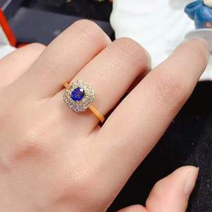 Anéis de Casamento de Luxo em Prata Esterlina 925 com Safira Oval Incrustada de Boa Qualidade para Homens e Mulheres para Uso em Festas - Product Image 5