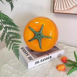 Lámpara de mesa con forma de tomate, luz nocturna para decoración del hogar, luz ambiental para dormitorio y mesita de noche, regalo, adornos, cristal - Product Image 6