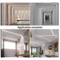 Perfil de aluminio DGLUX personalizable para tiras de luz LED empotradas en almacenes, carcasa de extrusión, perfil de luz LED múltiple
