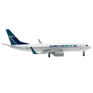 NUEVO 20cm Aleación Metal CANADÁ Air WESTJET WEST JET Airlines Boeing 737 B737 Airways Diecast Avión Modelo Avión