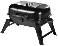 Barbecue portable pliable mini-hamburger, barbecue d'extérieur avec grille isolante, rôtissoire et fumoir de table tout-en-un