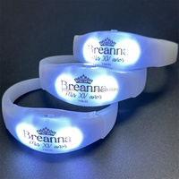 Bracelet LED en silicone, lumière clignotante, bracelet rythmique activé par le son