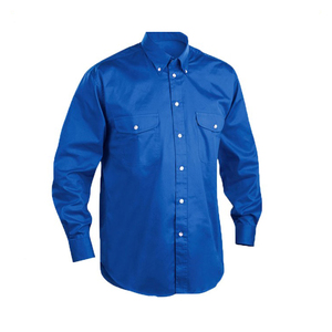 Commercio all'ingrosso OEM Custom Mutil tinta unita pura manica lunga blu Navy camicie da uomo botton up camicia da lavoro camicia da uomo per gli uomini - Product Image 3