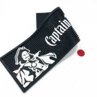 Capitaine Morgan = Tapis de bar en PVC personnalisés de qualité supérieure pour cadeau promotionnel de bar à bière avec votre logo