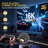 Câble HDMI 2.2 16K 60Hz 96 Gbps FRL série Ultra96, tressé en nylon, ultra haute vitesse, pour jeux, home cinéma, OEM