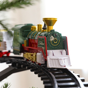 Plastique 1:5 échelle <span class=keywords><strong>petit</strong></span> <span class=keywords><strong>Train</strong></span> suspendu Rail voiture électrique arbre de noël cadeau jouet ornements - Product Image 3