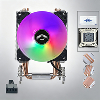 Refroidisseur de processeur haute performance QiuzAim 2/4/6 Heat Pipe 90 mm, 2011 broches, refroidissement silencieux par air, dissipateur thermique pour carte mère de bureau X99 X79