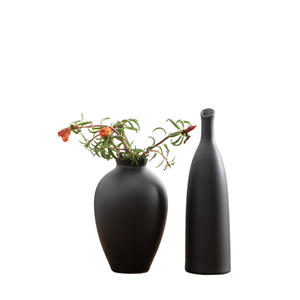 Vase de sol créatif, nouveau, écologique, de style chinois, en céramique, fait à la main, noir pur, ornements modernes, décoration minimaliste pour la maison - Product Image 4