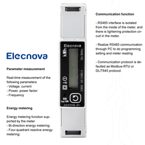 Medidor de Energía Digital Multifunción para Edificios, Submedidor con RS485, 100A, MID, DDS1946-1M - Product Image 5