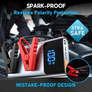 Démarreur de <span class=keywords><strong>voiture</strong></span> portable avec <span class=keywords><strong>pinces</strong></span> de sécurité intelligentes, courant de crête 1500A, chargeur de <span class=keywords><strong>batterie</strong></span> de <span class=keywords><strong>voiture</strong></span> 10000mAh pour véhicules essence et diesel 12V - Product Image 4