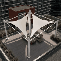 Tente extensible résistante aux UV pour aménagement paysager avec panneaux d'extension modulaires pour terrasses de restaurants
