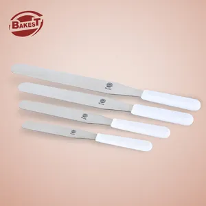5/6/7/8 Inch Stainless Steel Plastic Handle Cream Spatula Cake Decorating Kiss Knife