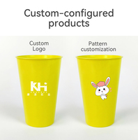 Gobelet en PP de qualité alimentaire, multicolores, empilables, en plastique, écologiques, réutilisables, personnalisables pour les fêtes, les boissons, le café, la bière