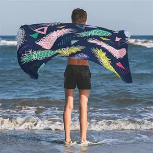 फ़ैक्टरी डायरेक्ट एंटी सैंड तौलिया अनुकूलित मुद्रित लोगो बीच क्विक ड्राई माइक्रोफ़ाइबर बीच तौलिया