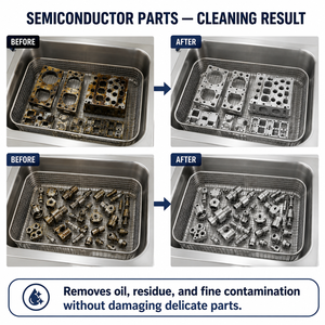 Attrezzatura Industriale per Pulizia a Ultrasuoni, Sgrassatore Elettrico per Componenti Semiconduttori, OEM ODM, Vasca Singola con Risciacquo ad Acqua Purificata - Product Image 4