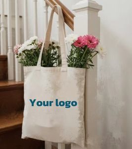 Bolsas de Lona con Logotipo Personalizado Impreso, Bolsas de Algodón Blancas Lisas para Sublimación, Bolsas de Compras de Lona Reutilizables con Logotipos - Product Image 4