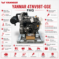 Moteur diesel SCDC YANMAR 4TNV98T-GGE 67HP 4 cylindres, moteur diesel pour machines industrielles, groupe électrogène, équipement de construction