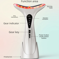 Nouvel appareil de beauté pour le cou à usage domestique, rajeunissement cutané par photons, 3 réglages de chaleur, 3 modes de massage pour le lifting, le raffermissement et la réduction des rides