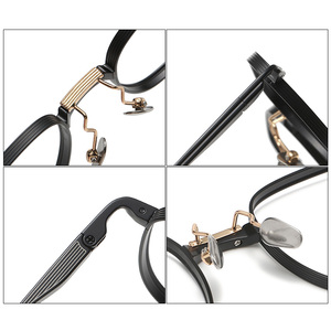 Thương hiệu sang trọng Thông số kỹ thuật người đàn ông mặc tùy chỉnh logo cổ điển cổ điển Kính mắt Học Viện cảnh tượng Titan tinh khiết Khung kính quang học - Product Image 3