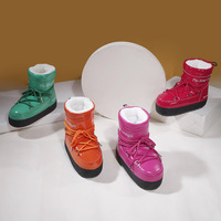 Nouvelles Bottes d'Hiver 2026 Europe Amérique Imperméables Doublées en Peluche Artificielle Épaissies Mi-Mollet Légères Antidérapantes
