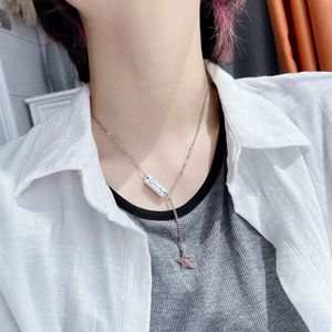 สร้อยคอพู่รูปดาวเงินแท้ S925 สำหรับผู้หญิง สร้อยคอแบบมินิมอลสำหรับใส่ทุกวัน ความยาว 405 ซม. - Product Image 5