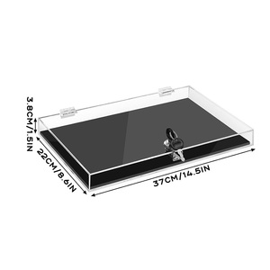 Rõ ràng hình chữ nhật Showcase an toàn hộp <span class=keywords><strong>Acrylic</strong></span> khóa hiển thị trường hợp đối với đồ trang sức - Product Image 3
