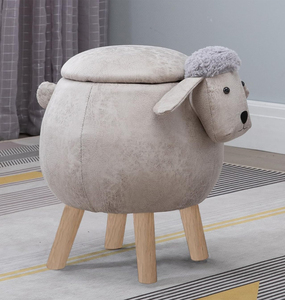 Repose-pieds de canapé avec rangement, en forme de mouton, avec pieds en <span class=keywords><strong>bois</strong></span>, mignon, marron, standard, cadeau - Product Image 1